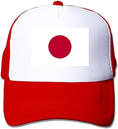 YUYUTZA Mesh Hat Baseball Caps Grid Hat Flag of Japan Adjustable Trucker Cap