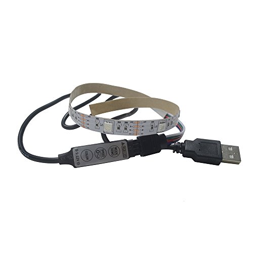 Preisvergleich Produktbild VENMO Home Streifen Licht Led Stripes, Stripe, Lichterkette, Band, Streifen, Leiste, Lichtleiste, BäNder, Lichterkette Led, Bunt, Selbstklebend Wasserfestes Led-Strip-Kit Heim KüChe Auto Dekoration