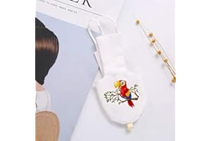 KUSO Pappagallo Pannolino Riutilizzabile Lavabile Pannolini Vestito Kimono Vestiti per Uccelli Budgie Parrocchetto Cockatiel Conure Cacatua Ara Africana (M, Bianco)
