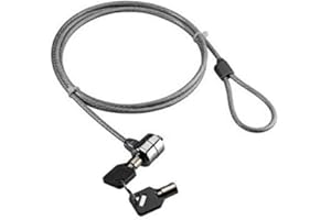 BSGP Universal Computer Lock, Lightweight Vinyl-covered Steel Cable, Protect your Laptops, Monitors, Computer