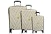 Produktbild CLACSON Starres 3-teiliges trolley set champagner Handgepäck 4 Räder ABS VS319