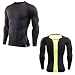 Produktbild foreverH Herren Sweatshirts FORH Fitness Longsleeves T-Shirt Slim Bodybuilding Haut Enge Trocknende Tops Damen Funktionsshirt Sportshirt Fitness Gym Trainings Shirt