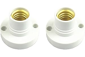 SHUOHUI Lot de 2 adaptateurs d’ampoule E14 en plastique pour le plafond.