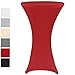 Produktbild proheim Stehtisch-Husse Stretch Elastique Premium Stretch-Husse für gängigen Bistrotische / Stehtische dehnbarer Tisch-Überzug, Farbe:Rot, Größe:Ø 70-75 cm