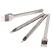 Produktbild HAND DIY 4mm 1/2/4/6 Zink Metall Diamant DIY Leder Handwerk Loch Stanzen für Nähen, Nähen, Schnürung und Perforation (4er Set)