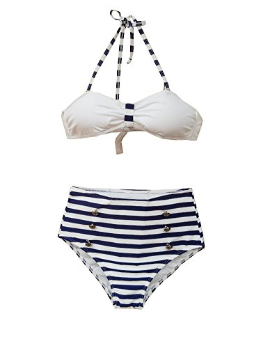 Amour – Retro bañadores trajes de baño Vintage Bandeau Talle Alt