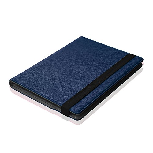 Fintie Deutsche Tastatur Keyboard Hülle Case für Universales 9-10 Zoll Android Tablet, Hochwertiges Kunstleder Folio Tasche Schutzhülle Cover mit Deutsche Abnehmbare Bluetooth-Tastatur für Samsung Galaxy Tab 3 10.1 / Galaxy Note 10.1 2014 Edition, Medion Lifetab X10302 X10301, ACEPAD A96 10 Zoll (9.6″), Artizlee 10 Zoll (10.1″) Tablet, ACEPAD A101 / A121, XIDO Z120 / X111 / X110 10.1″, Lenovo TAB 2 A10-70 / A10-30, Lenovo ab 3 10 Plus und Andere Android Tablet PC, Marineblau - 9