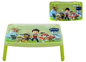 JOY STORIES Portable Plastic Desk for Boys & Girls, Multi Purpose Compact Foldable Table for Kids with Storage for Study, Art & Craft, Games