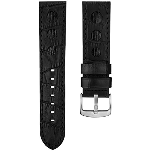 Uhrenarmband Geckota Echtes Leder fr U-Boat-& Nixon Uhren Schwarz 23 mm Uhrenarmband Geckota Echtes Leder fr U-Boat-& Nixon Uhren Schwarz 23 mm