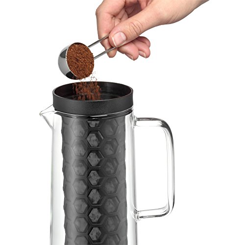 WMF Cold Brew Kaffeezubereiter CoffeeTime Höhe 27 cm Füllmenge 1,2l Ø 12 cm Glas Handwäsche Aromawaben-Dauerfilter Kaffeekanne - 4
