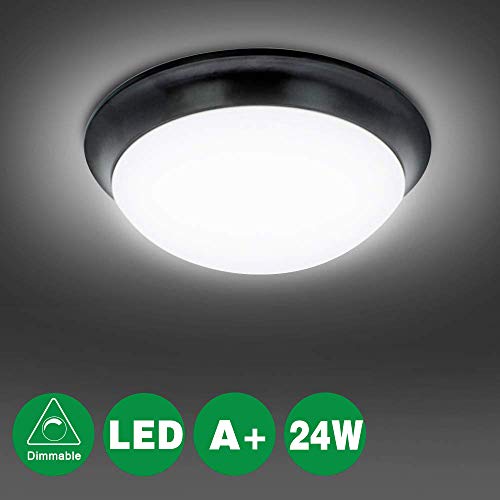24W Surface Mounted Round Led Ceiling Light with Remote Control, Dimmable&Time Setting. Bathroom