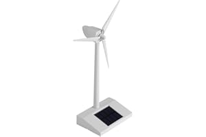 BEDIFFER Solar Powered Wind Mill Model, Mini Solar Powered Windmill Kids Toy,Desktop Wind Turbine Toy, Science Teaching Tool for Children, Home Decor Ornament Windmill