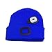 Produktbild RightChoice Blau Strickmütze mit Licht, 4LED dritten Gang dimmbar Scheinwerfer-Kappe Abnehmbare waschbar Hände frei Taschenlampe zum Joggen, Jagen, Camping, Grillen