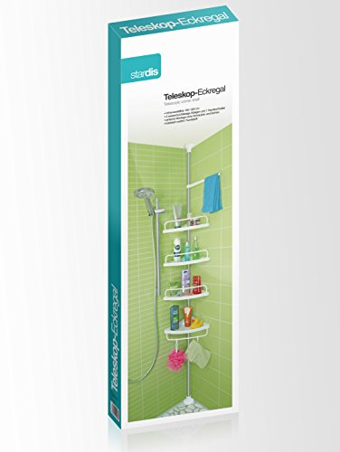 stardis Teleskop-Eckregal mit 4 Ablagen Duschecke - 5