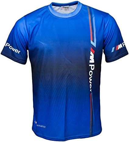 BMW M3 M5 M Power Blue Logo Cool Car Men's Fashion Print T-shirt Tuning Car Gift (L)