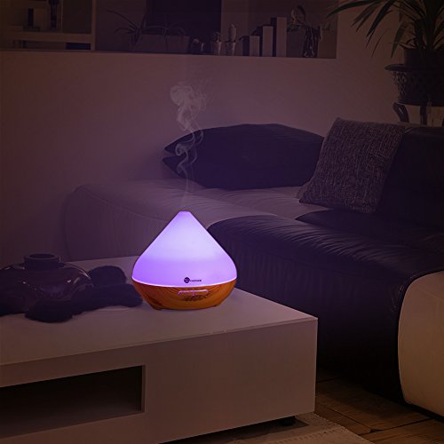 Aroma Diffuser 300ml TaoTronics Luftbefeuchter Oil Düfte Humidifier Holzmaserung LED mit 7 Farben für Yoga Salon Spa Wohn-, Schlaf-, Bade- oder Kinderzimmer Hotel - 2