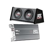 500 Watt Verstärkerleistung MTX RTP4000 Auto Car Stereo-Lautsprecher Boxen (500 W, RT501 Verstärker, Dual-Subwoofer, Kanal, Bassreflex, Hohe Reichweite und präzise bassreproduktion)