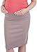 Mija - Maternity pregnnacy jersey skirt with soft panel 3045 (UK8/10 - S/M, Cappuccino)