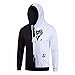 Produktbild Elecenty Herren Katzendruck Jacke Kapuzenpullover,Winterpullover Sweatshirt Outwear Hoodie Männer Sweatjacke Kapuzensweater Strickpullover Kapuzenjacke Tops (L, Schwarz)