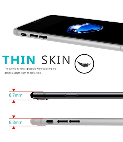 TOZO for iPhone 7 Plus Case iPhone 8 Plus Case, PP Ultra Thin [0.35mm] World's Thinnest Protect Hard Case [ Semi-transparent ] Lightweight 5.5 inch. [Matte Frost White]