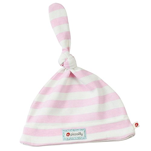 Piccalilly Organic Cotton Pink Girls Knot Hat
