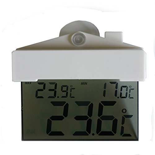 JSG Accessories® Digital Fenster Thermometer Wetterstation Indoor Outdoor