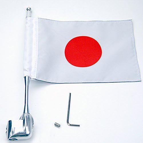 Japanese flag Motocycle CNC Aluminum Rear Side Mount Luggage Rack Antenna Vertical Flag Pole For Honda GoldWing GL1800 GL1500 2001-2012
