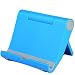 Produktbild Multi-Winkel Ständer Halter für Tablets, E-Reader und Smartphones: iPad Serien iPad Air iPad Mini iPhone 6, 6S, 6 Plus, 6S Plus, Google Nexus 7 / 10 / 4 / 5, Samsung Galaxy Tab 2 Tab 3 Tab 4 Tab S Note Serien, Galaxy S5 S4 S3, Sony Xperia Tablet Z S, Klappbar Reisefreundlich (Blau)