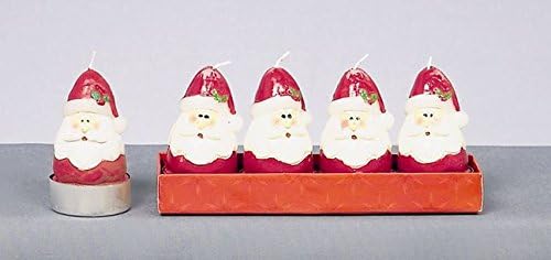 Premier Decprations Set of Four Christmas Character Candles Reindeer Santa or Snowman (Father Christmas)