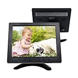 TOGUARD Écran 8 Pouces LED en Couleur Moniteur Full HD 1024x600, Entrée VGA/AV/BNC/HDMI, Compatible avec PC Caméra de Sécurité Caméra de Surveillance