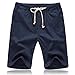 Produktbild friendGG Herren Shorts Gerade Freizeithosen,Herren Übung Overalls,Männer Casual Sport Slim Fit Hosen,Sporthose Kurz Sport Shorts Jogginghose Laufhose Fitness Freizeit Trainingshose (XL, Marine)