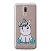 Produktbild HopMore Huawei Mate 10 Lite Hülle Silikon Transparent Durchsichtig Hüllen Clear Motiv Design Bumper Ultra Slim Dünn TPU Handyhülle Kawaii One Piece Schale Hüllen Case Huawei Mate 10 Lite - Einhorn C