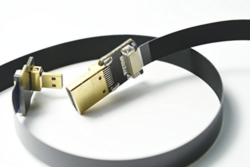 Neue schwarze FPV HDMI Kabel Micro Schnittstelle zu Standard-Schnittstelle für Gopro Sony A7RII A7SII A9 A6300 A6500 (eine umgekehrte Sockel A6000) 90 Grad DJI 30CM - 7