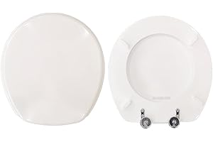 HYDRO HOME Copriwater Ideal Standard Small Compatibile , Tavoletta Wc In Legno Verniciato Con Cerniere Regolabili, Asse Wc Colore Bianco Made In Italy