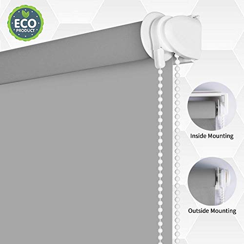 SMONTER Luckup 100% Impermeabile in Tessuto Oscurante Finestra Roller Shades Blind, Termica, Protezione UV, per Camera da Letto, Soggiorno, Bagno, l' Ufficio, Facile da installare, 82CM W x 200CM