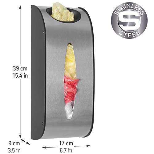 Wonder Worker Idea Tütenhalter Wand Beutel Halter Recycler Bag Organizer Edelstahl - 3