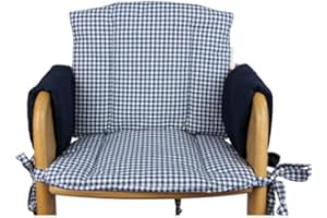 WICH Sitzkissen Ersatzbezug 4tlg blau kariert für Tip Top/Comfort Herlag**