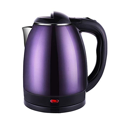 MDL Bouilloire lectrique anti-chaudage de mnage, pot d'isolation de bouilloire lectrique en acier inoxydable 304 de qualit alimentaire (Couleur : Purple)