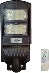 IMPRESSION LIGHTS IP65 Water-Proof 6500k All-in-One 60Watts LED Chips Rectangular Solar Street Light (Cool White, Grey)