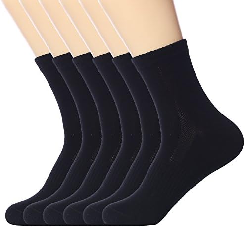 Mens 6 Pairs Cotton Rich Ankle Socks