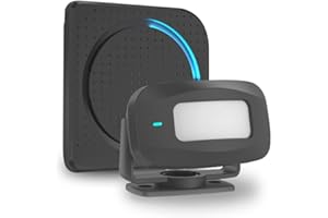 Aktivstar Sensor de Movimiento con Sonido Alarma para entradas/Sensor de Movimiento para Casa y Comercios,Timbre Inalámbrico para Puerta,Alarma de Seguridad,Detector de Presencia Portátil,Negro