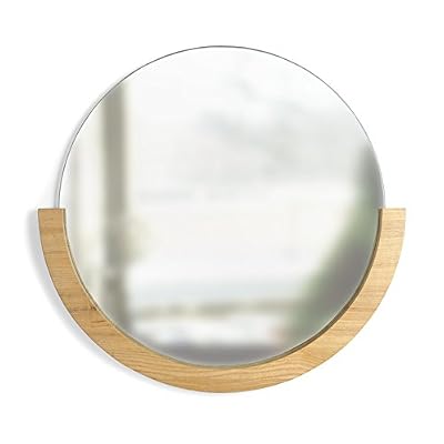 Umbra 358778-390 Décoration Murale Mira Miroir Bois Naturel 56,49 x 53,49 x 2,48 cm