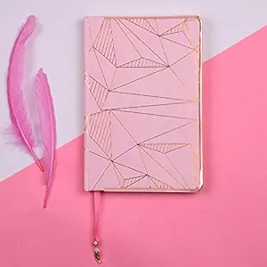 Doodle Woodrose Premium Hard Bound Undated Journal A5 Diary (5.5 X 8.5 Inches, 80 GSM, 192 Ruled Pages) with Metal Frame and Dangler, Ideal Birthday Gift