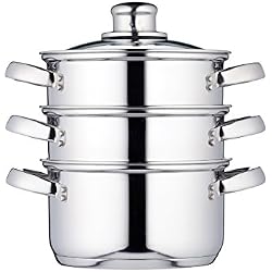 Kitchen Craft Cuiseur vapeur 3 niveaux Transparent 16 cm