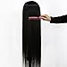 Neverland Beauty 26" Long Smooth 100% Synthetic Natural Black Hair Hairdressing Equipment Styling Head Doll Mannequin Training Head Tools Braiding Cutting Student Practice Model with Clamp #1B UK Stock