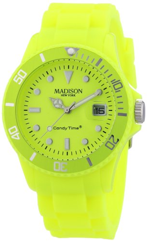 MADISON NEW YORK Unisex-Armbanduhr Candy Time Neon Analog Quarz Silikon U4503-50/1 MADISON NEW YORK Unisex-Armbanduhr Candy Time Neon Analog Quarz Silikon U4503-50/1