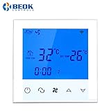zentralheizung einbauen 【Breites Anwendungsspektrum】2 Rohr: Steuern Sie den Lüfter im Gebläsekonvektor und 1 verdrahtete Warmwasserventile und 1 verdrahtete Kaltwasserventile. Es eignet sich für die Steuerung von zentralen Klimaanlagen in Hotels, Restaurants, Supermärkten oder Häusern.