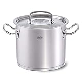 Lieferumfang: Fissler Edelstahl-Kochtopf mit Deckel, original-profi collection, Ø 24cm / 9,1L - extra hoher Universaltopf aus Edelstahl mit passendem Deckel ist backofengeeignet bis 220°C