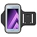 Price comparison product image Misha Samsung Galaxy A3 2017 Sports Armband, Sweat-Free Running Armband Key&Cards Holder Adjustable Size, Suitable for Gym, Running, Biking, Hiking, Workout, Jogging,Downhill & Nordic Skiing, Black
