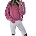 Produktbild Rovinci Herbs Winter Damen Pullover Tief V-Ausschnitt Langarm Einfarbig Strickpullover Sweater Oberteile Hemd Sweatshirt Tops Loose Fit Shirt Pulli Bluse Strick Tunika Langarmshirt Outwear (S, Rosa)
